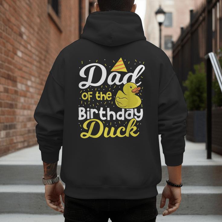 Dad Of The Birthday Duck Boy Rubber Duck Birthday Girl Men's Hoodie Back Print