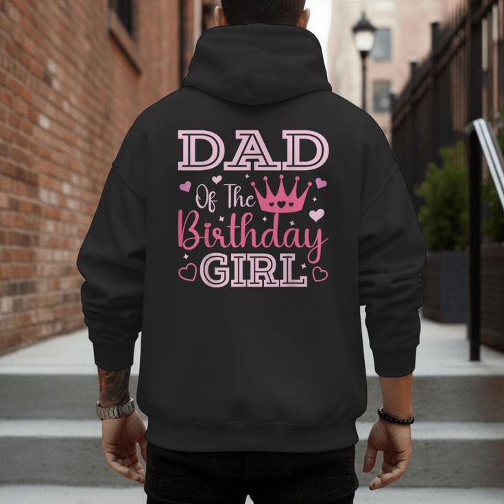 Dad Of The Birthday Girl Cute Pink Matching Family Party Men's Hoodie Back Print