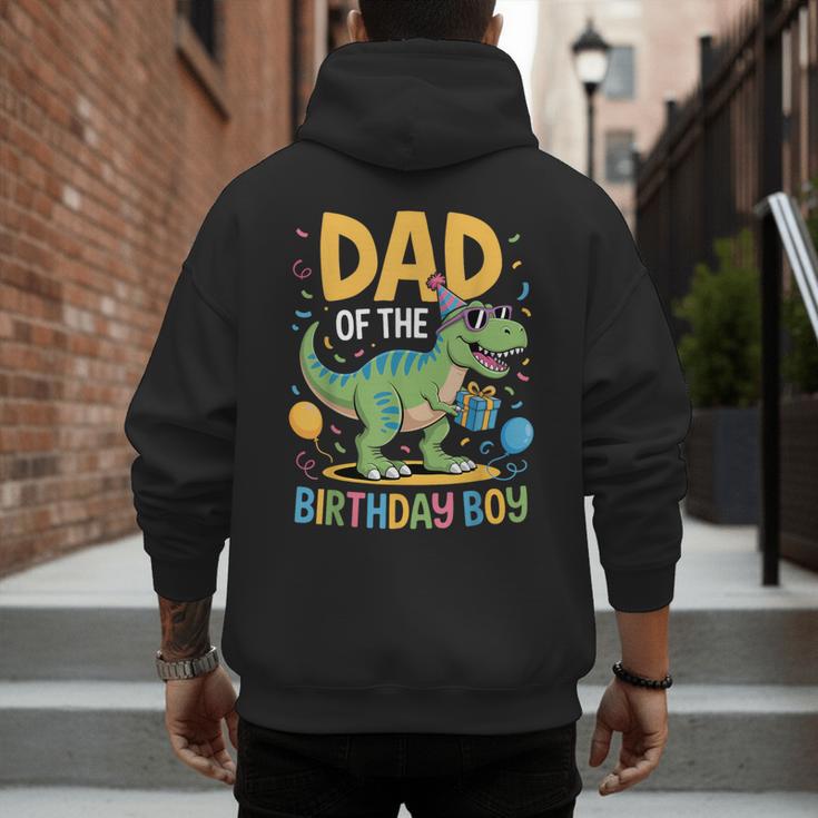 Dad Of The Birthday Party Outfit Dinosaur Squad Daddy Men's Hoodie Back Print Dad Of The Birthday Party Outfit Dinosaur Squad Daddy Men's Hoodie Back Print