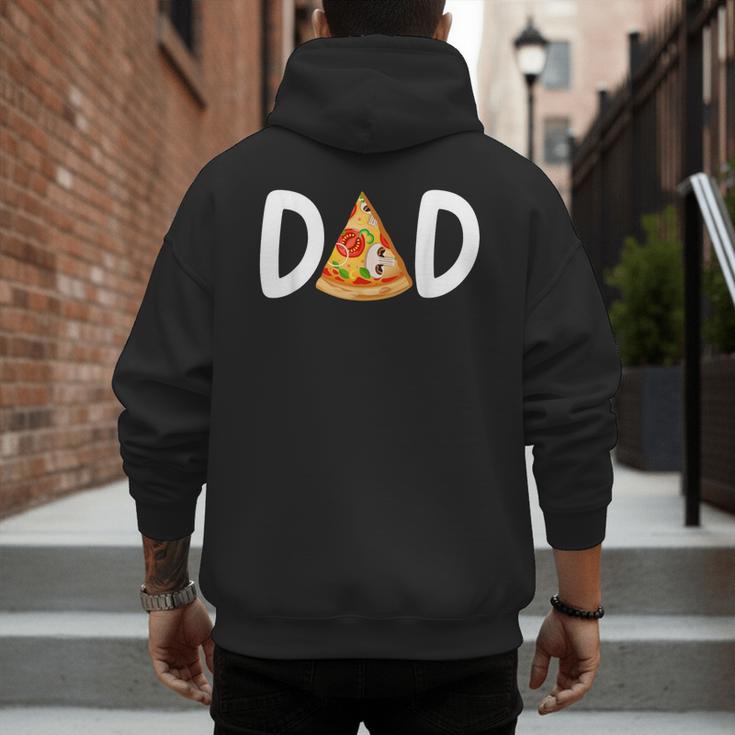 Dad Birthday Pizza 1st Birthday Pizza Family Matching Men's Hoodie Back Print