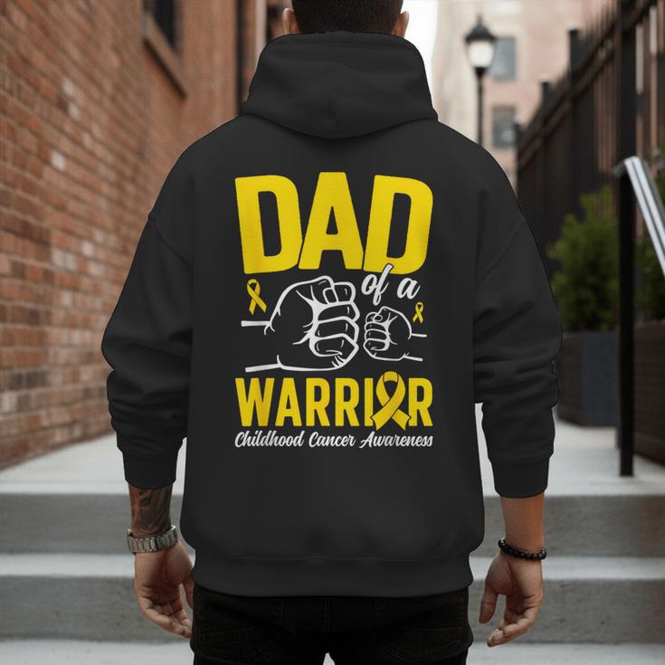 Dad Of A Childhood Cancer Warrior Childhood Cancer Awareness Men's Hoodie Back Print Dad Of A Childhood Cancer Warrior Childhood Cancer Awareness Men's Hoodie Back Print