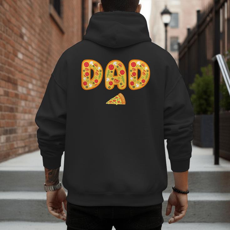 Dad Daddy Matching Birthday Squad Crew Pizza Family Men's Hoodie Back Print