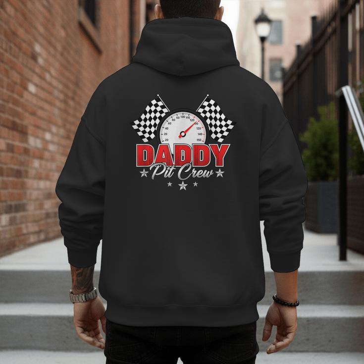 Dad Daddy Pit Crew Race Car Birthday Racing Party Men's Hoodie Back Print