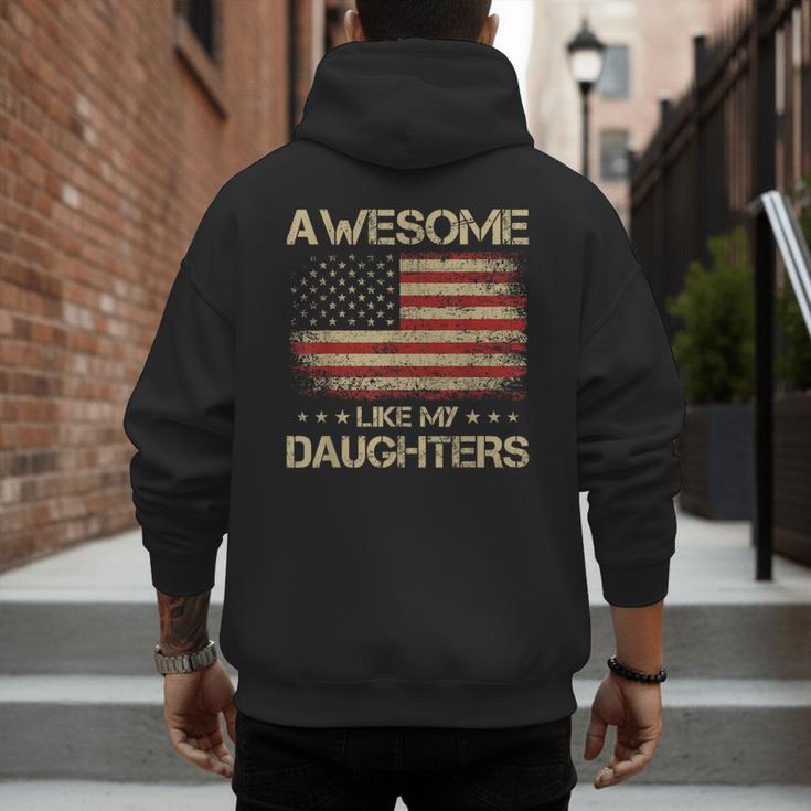 Dad From Daughter Awesome Like My Daughters Men's Hoodie Back Print