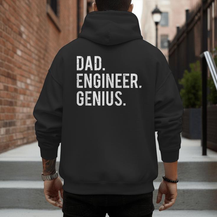 Dad Engineer Genius Cute Engineering Father Men's Hoodie Back Print