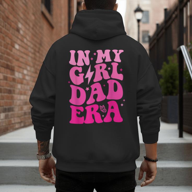 In My Dad Era Girl Groovy Retro Papa Fathers Day Men's Hoodie Back Print