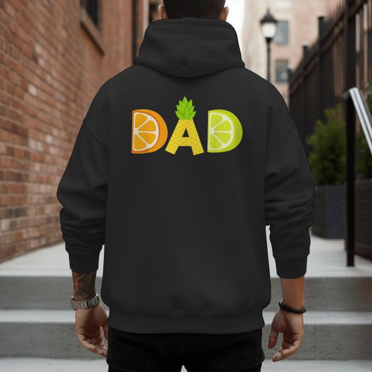 Dad Fruitarian Lover Summer Father Fruit Slice Men's Hoodie Back Print