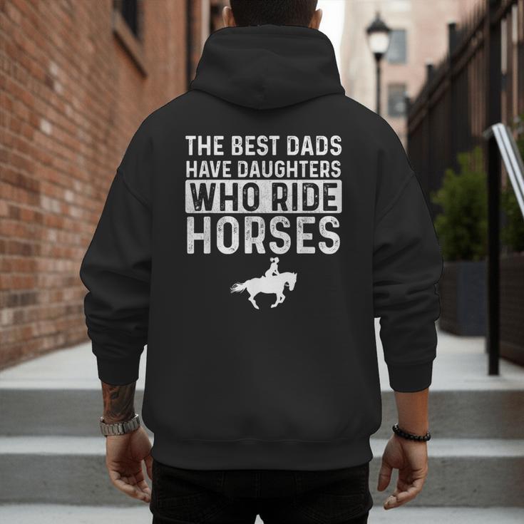 Dad Of Horse Lover Equestrian Horseback Rider Men's Hoodie Back Print Dad Of Horse Lover Equestrian Horseback Rider Men's Hoodie Back Print
