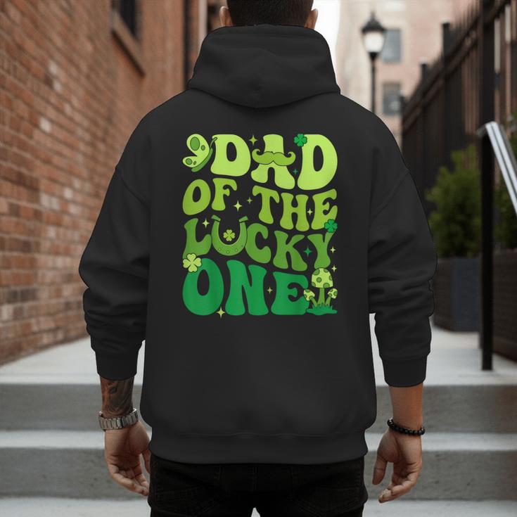 Dad Of The Lucky One Saint Patrick's Day Children Birthday Men's Hoodie Back Print