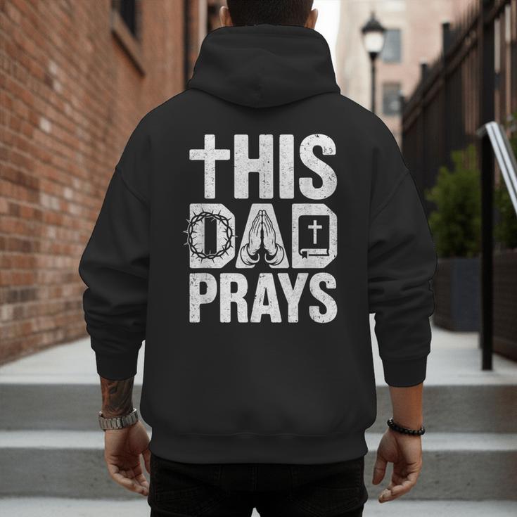 This Dad Pray Religious Vintage Father's Day Christian Daddy Men's Hoodie Back Print