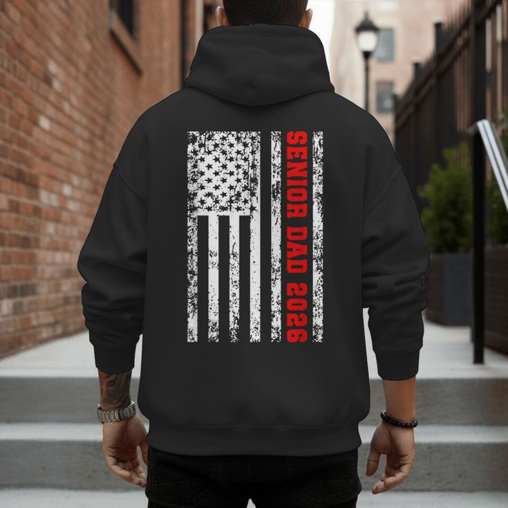Dad Senior 2026 Proud Dad Of A Class Of 2026 Graduate Flag Men's Hoodie Back Print