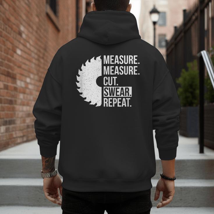 Dad Shirt Measure Cut Swear Handyman Father Day Tshirt Men's Hoodie Back Print Dad Shirt Measure Cut Swear Handyman Father Day Tshirt Men's Hoodie Back Print