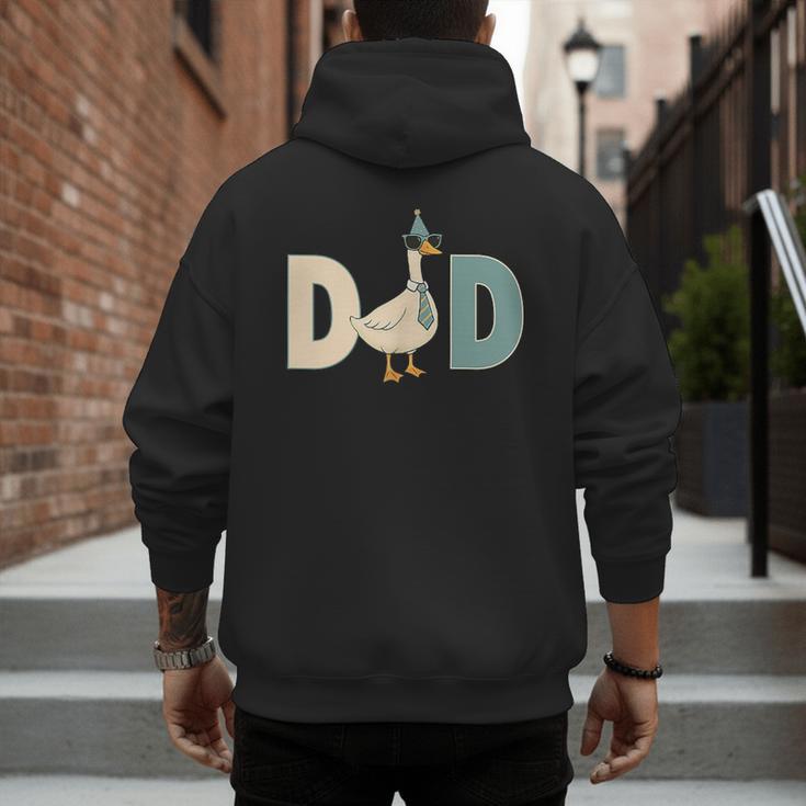 Dad Silly Goose 1st Birthday Family Matching Pocket Men's Hoodie Back Print