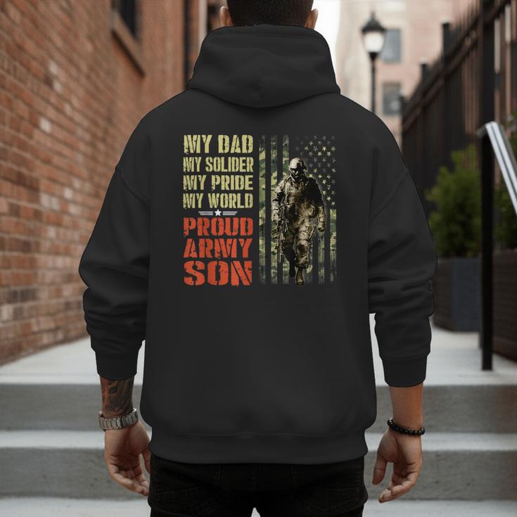 My Dad Is A Soldier Hero Proud Army Son US Military Men's Hoodie Back Print My Dad Is A Soldier Hero Proud Army Son US Military Men's Hoodie Back Print
