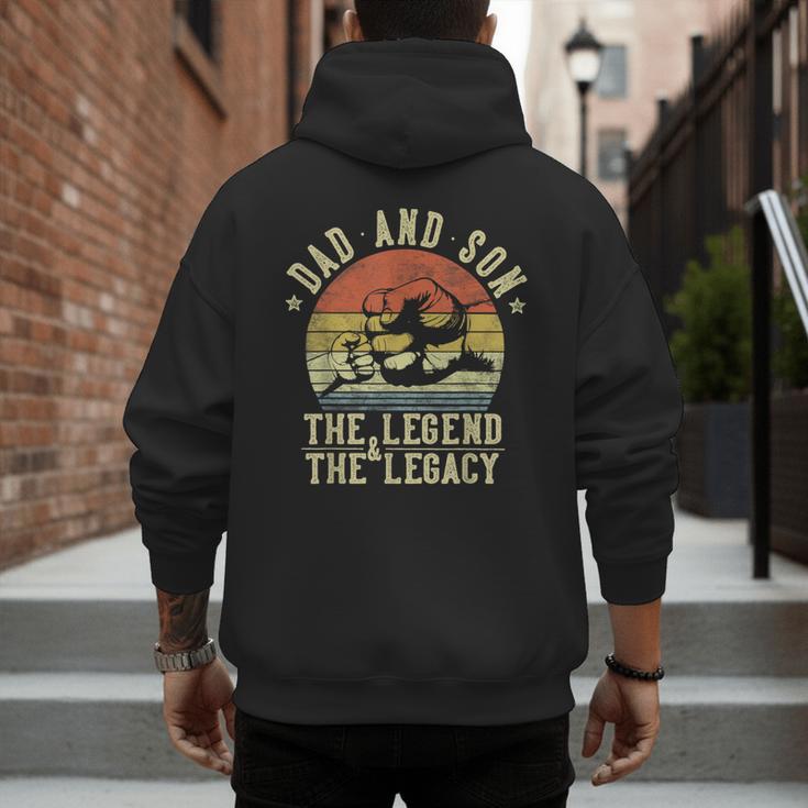 Dad And Son The Legend And The Legacy Dad Men's Hoodie Back Print Dad And Son The Legend And The Legacy Dad Men's Hoodie Back Print