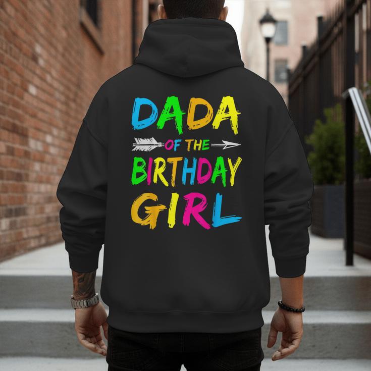 Dada Of The Birthday Girl Retro 80's Party Shirt Men's Hoodie Back Print