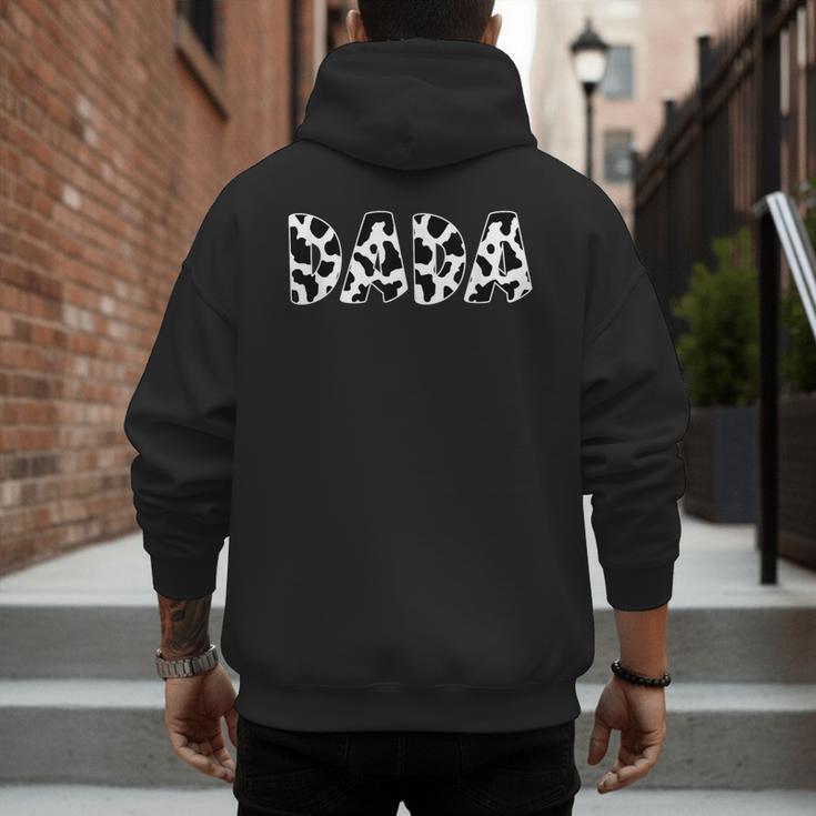 Dada Cow Print Cow Pattern Father's Day Small Men's Hoodie Back Print