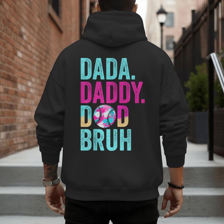 Dada Daddy Dad Bruh Baseball Drip Ice Cream Dad Bruh Men's Hoodie Back Print