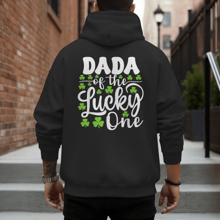 Dada Of The Lucky One First Birthday St Patrick's Day Men's Hoodie Back Print