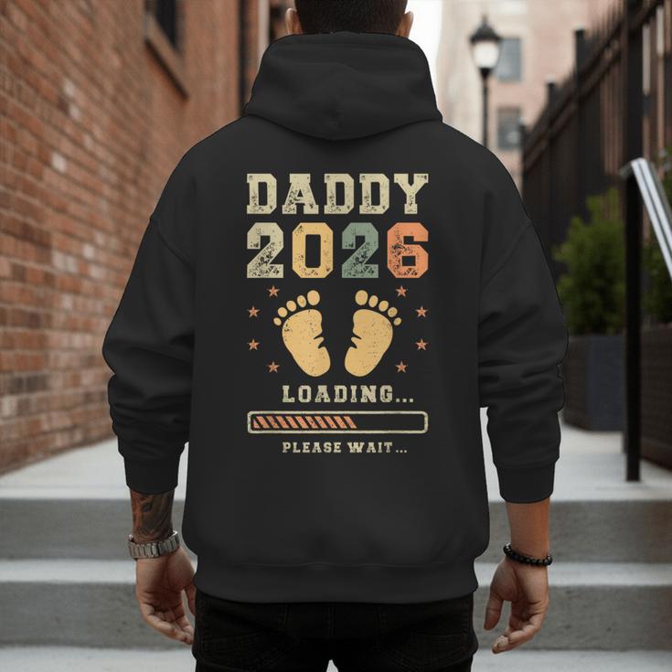 Daddy 2026 Loading Baby Announcement Expecting Dad To Be Men's Hoodie Back Print