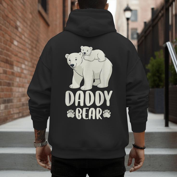 Daddy Bear And Cub Polar Bear Men's Hoodie Back Print