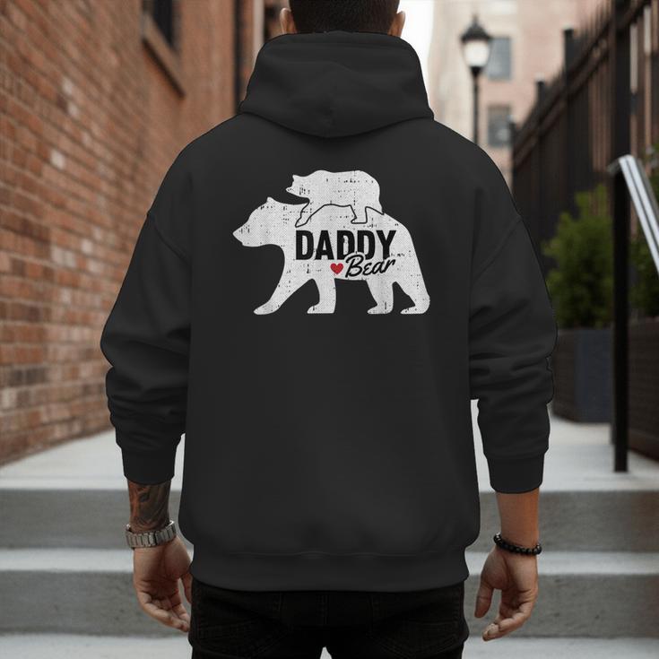Daddy Bear Fathers Day Cute Baby Cub Papa Dad-a Pops Small Men's Hoodie Back Print