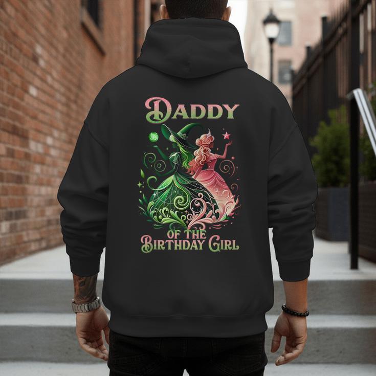Daddy Of The Birthday Girl Pink And Green Family Matching Men's Hoodie Back Print
