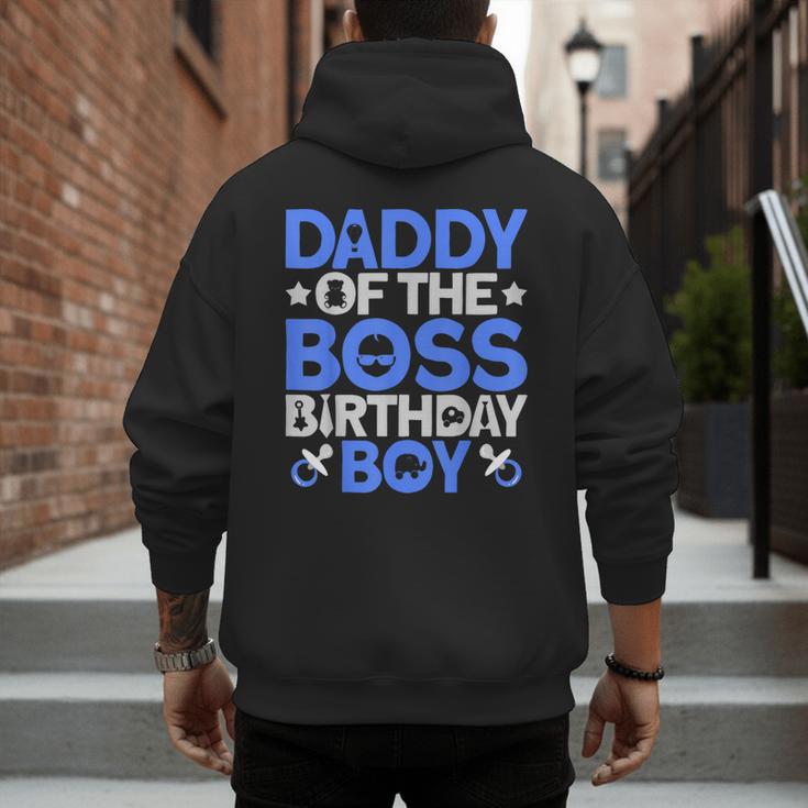 Daddy Of The Boss Birthday Party Outfit Like A Boss Daddy Men's Hoodie Back Print