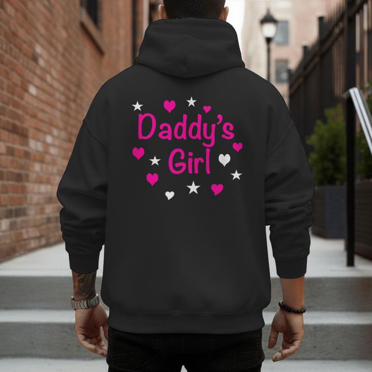 Daddy's Girl Shirt With Pink Lettering Men's Hoodie Back Print