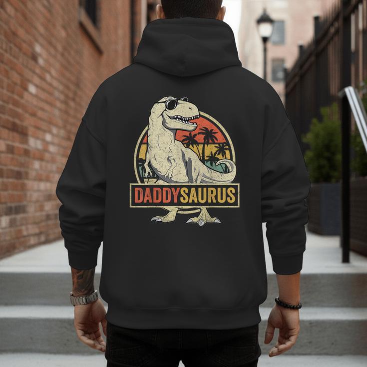 Daddysaurus Shirt T-Rex Dad Dinosaur Men's Hoodie Back Print