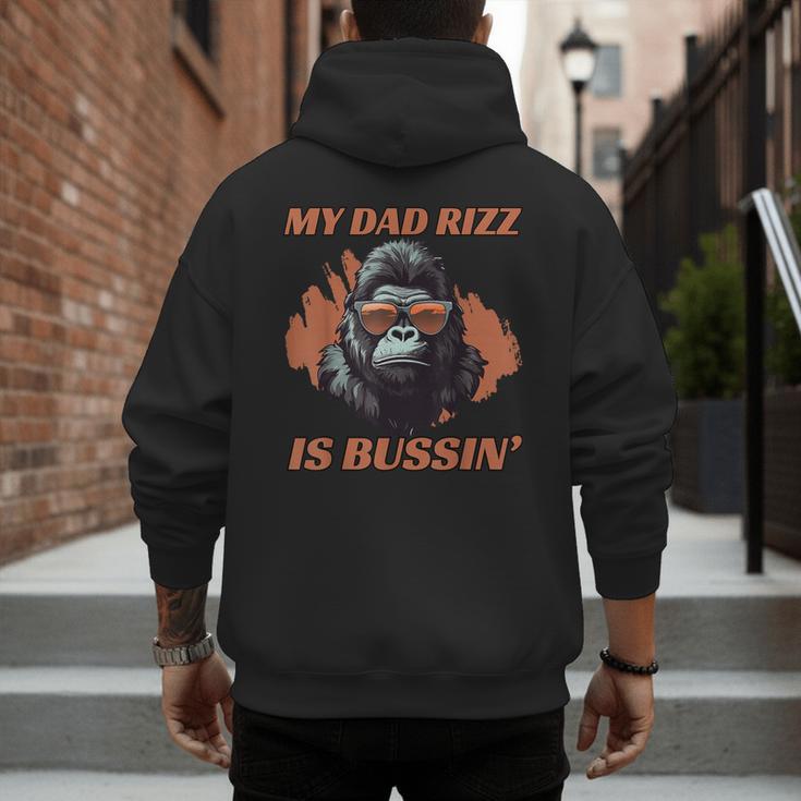 Dad's Birthday Father's Day Dad RIzz Is Bussin' Men's Hoodie Back Print