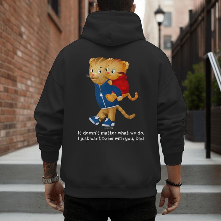 Daniel And Dad Tiger Dark Shirt Men's Hoodie Back Print Daniel And Dad Tiger Dark Shirt Men's Hoodie Back Print