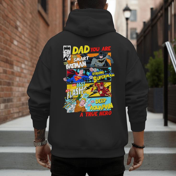 DC Comics Father's Day Justice League Dad Attributes Men's Hoodie Back Print