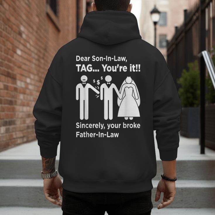 Dear Son-In-Law Father Of The Bride Dad Wedding Marriage Men's Hoodie Back Print