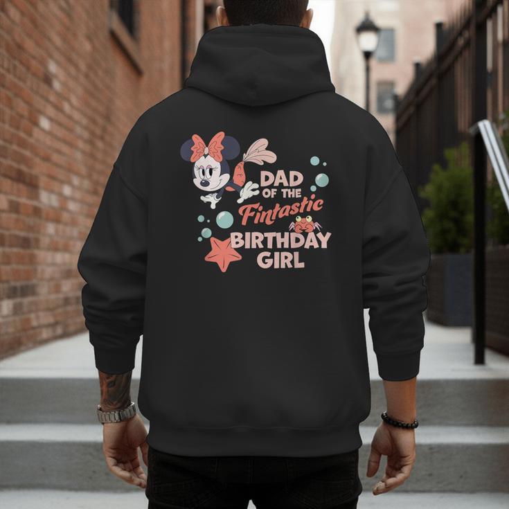 Disney Minnie Mouse Mermaid Dad Of The Birthday Girl Men's Hoodie Back Print