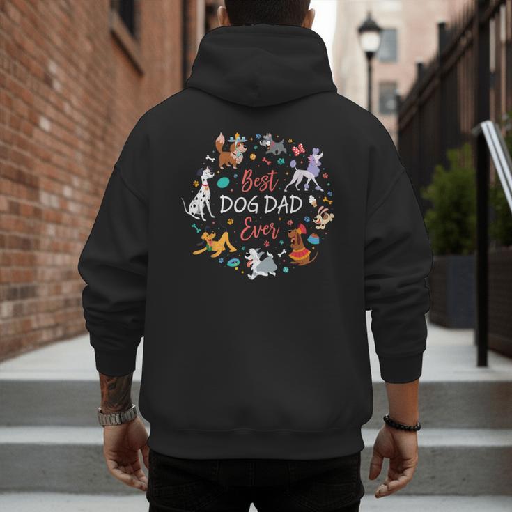 Disney Pet Parent Father’s Day Disney Dogs Best Dog Dad Ever Men's Hoodie Back Print