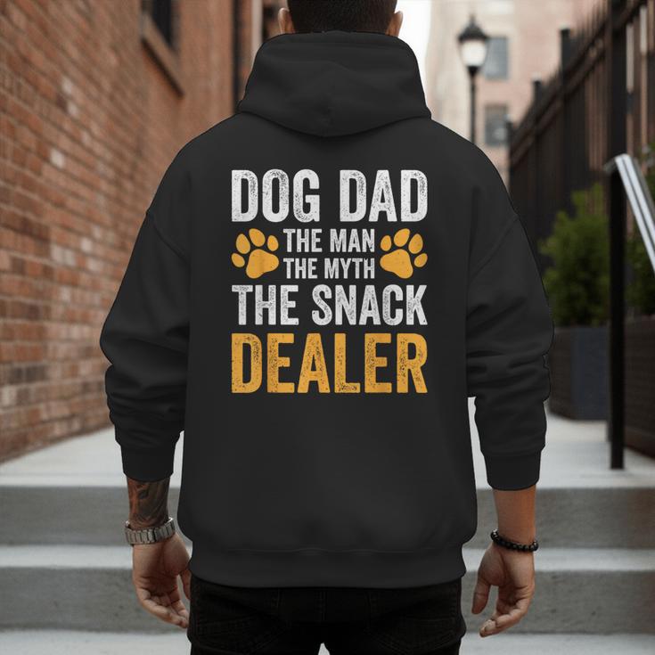 Dog Dad The Man The Myth The Snack Dealer Men's Hoodie Back Print Dog Dad The Man The Myth The Snack Dealer Men's Hoodie Back Print