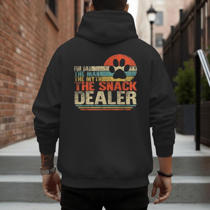 Dog Fathers Day Fur Dad The Man The Myth The Snack Dealer Men's Hoodie Back Print