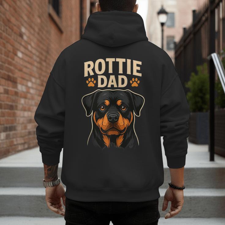 Dog Owner Dad Rottweiler Rottie Dad Men's Hoodie Back Print Dog Owner Dad Rottweiler Rottie Dad Men's Hoodie Back Print