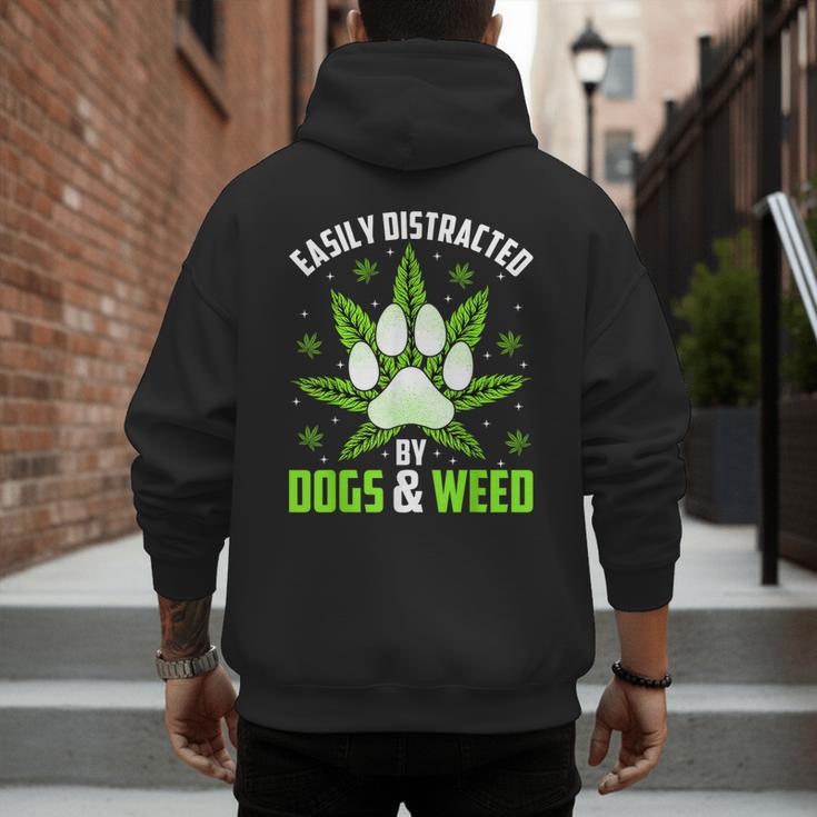Dogs And Weed Dad Mom Dog Lover Cannabis Marijuana For Men Women Men's Hoodie Back Print Dogs And Weed Dad Mom Dog Lover Cannabis Marijuana For Men Women Men's Hoodie Back Print