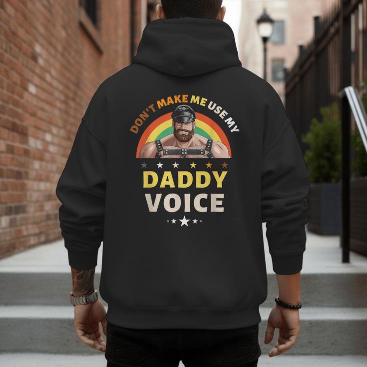 Don't Make Me Use My Daddy Voice Gay Bear Pride Men's Hoodie Back Print