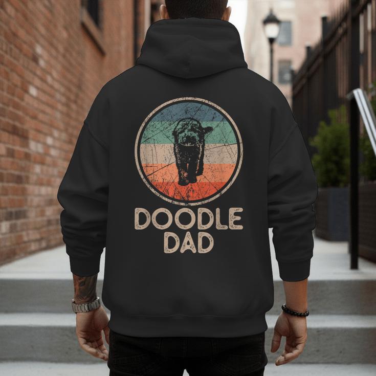 Doodle Dog Vintage Doodle Dad Small Men's Hoodie Back Print