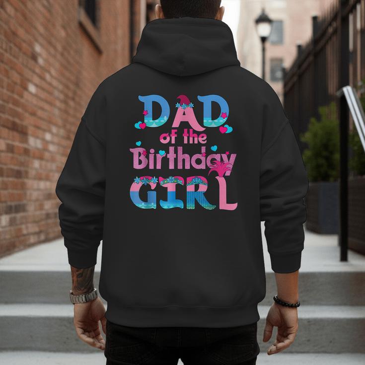 Family Party Decorations Dad Of The Birthday Girl T-Shirt Men's Hoodie Back Print