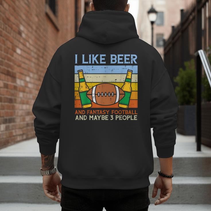 I Like Fantasy Football 3 People Draft Party Dad Men Men's Hoodie Back Print I Like Fantasy Football 3 People Draft Party Dad Men Men's Hoodie Back Print