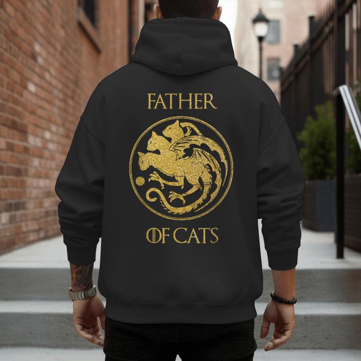 Father Of Cats Shirt Cat Dad Cat Daddy Men's Hoodie Back Print