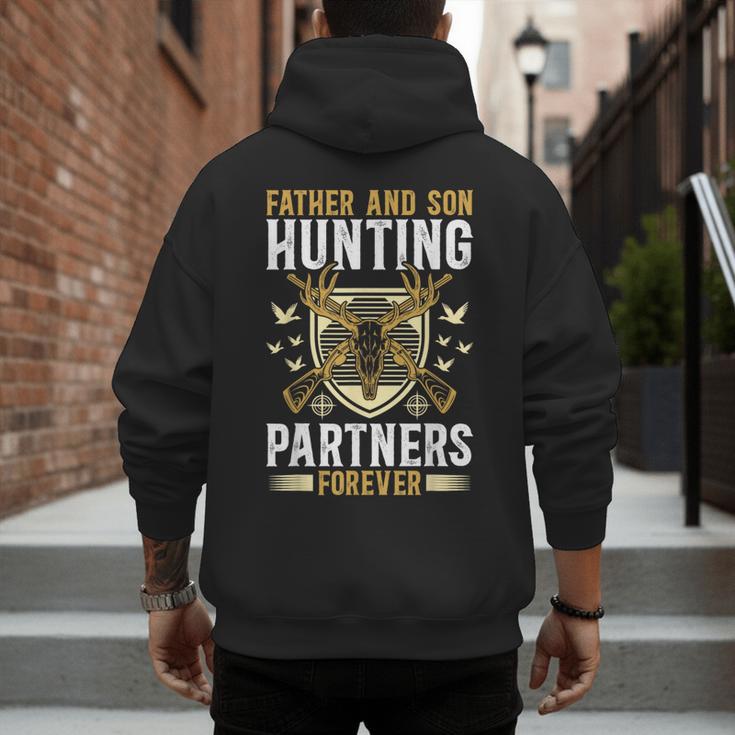 Father And Son Hunting Partners Dad And Son Hunting Buddies Men's Hoodie Back Print