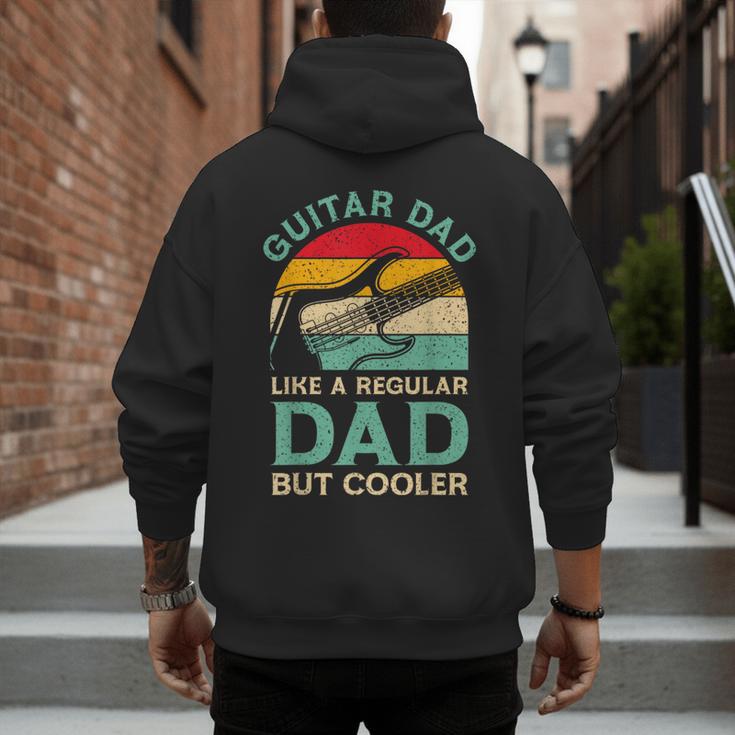 Fathers Day Guitar Dad For Guitarist Music Lover Dad Men's Hoodie Back Print
