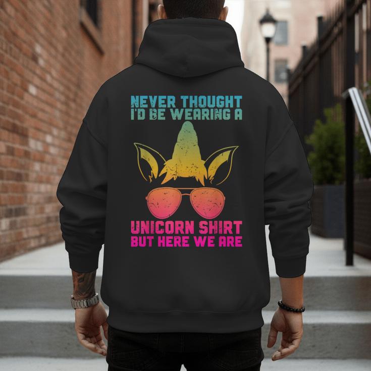 Fathers Day I Wear A Unicorn Shirt Dadacorn Men's Hoodie Back Print Fathers Day I Wear A Unicorn Shirt Dadacorn Men's Hoodie Back Print