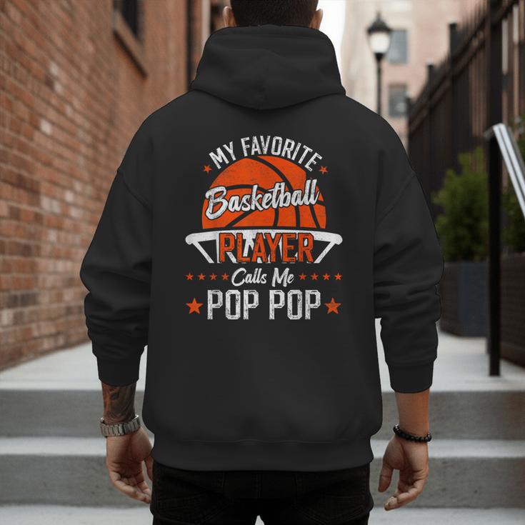 My Favorite Basketball Player Calls Me Pop Pop Funny Dad Men's Hoodie Back Print My Favorite Basketball Player Calls Me Pop Pop Funny Dad Men's Hoodie Back Print