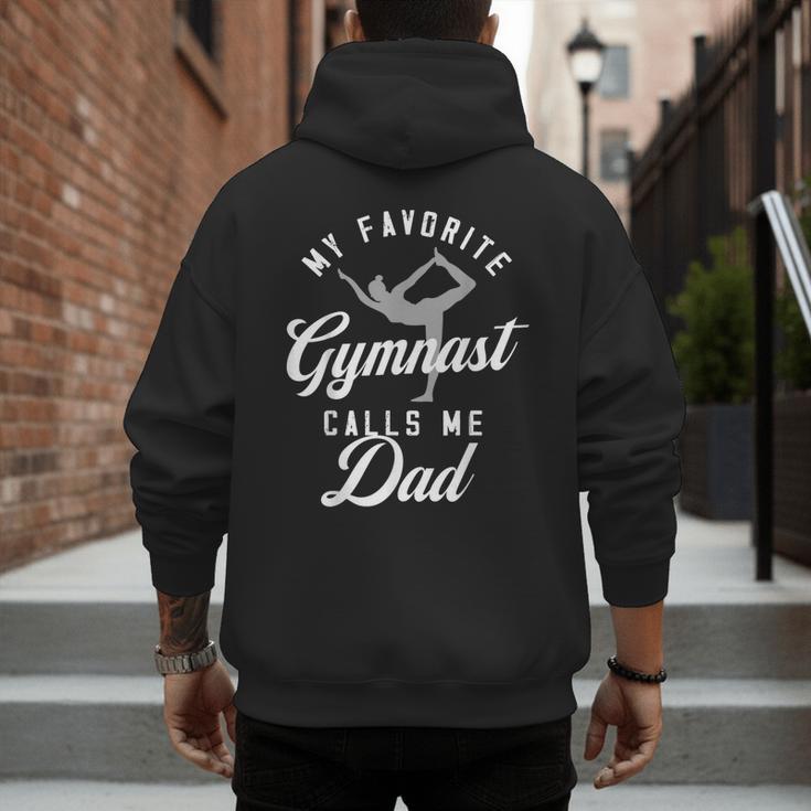 My Favorite Gymnast Calls Me Dad Mat Sports Gymnastics Men's Hoodie Back Print